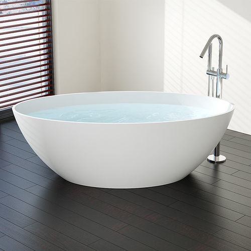 Baignoire ovale - BW-05-L - Badeloft GmbH - en îlot / en fonte minérale / blanche