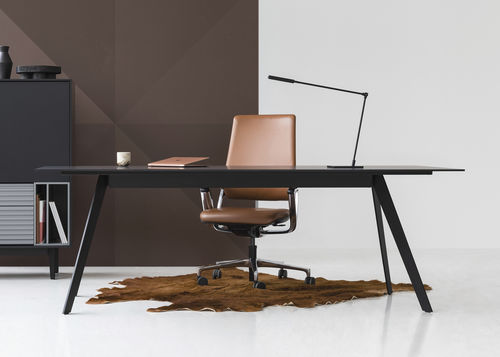 Bureau sur pied - Dignis - Balma - contemporain / en placage de bois / en contreplaqué