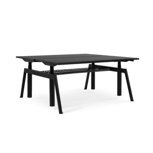 Bureau bench - Sit&stand - Balma - sur pied / pour 4 personnes / contemporain