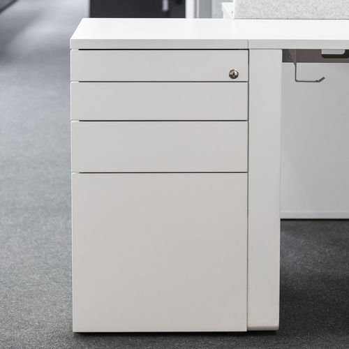Caisson de bureau en mélaminé - K2  - Balma - MDF / à 4 tiroirs / à clé