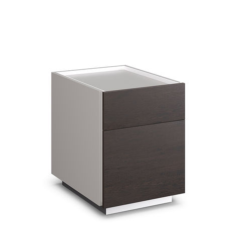 Caisson de bureau en mélaminé - Ostin - Balma - MDF / en verre / en aluminium anodisé