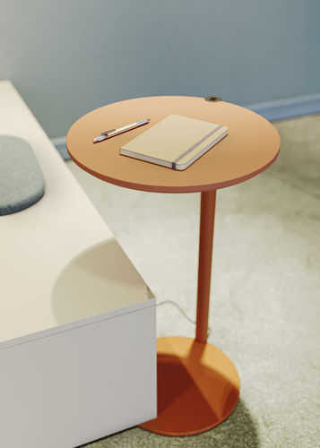 Table d'appoint contemporaine - DROPS - Balma - en MDF / avec piètement en métal / ronde