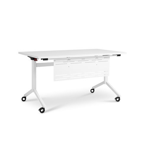 Table contemporaine - B2 - Balma - en mélaminé / avec piètement en métal / rectangulaire