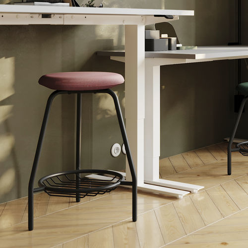 Tabouret de bar contemporain - Pung - Balma - en tissu / avec piètement en métal / 3 pieds