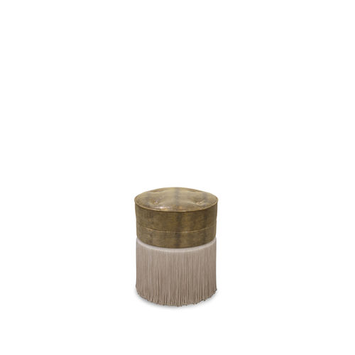 Pouf classique - SOPHIA - KOKET Love Happens - en velours / en cuir / rond