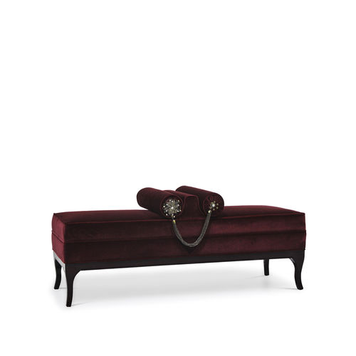 Banquette classique - LÉ-LÉ - KOKET Love Happens - en velours / avec piètement en bois / en bois laqué