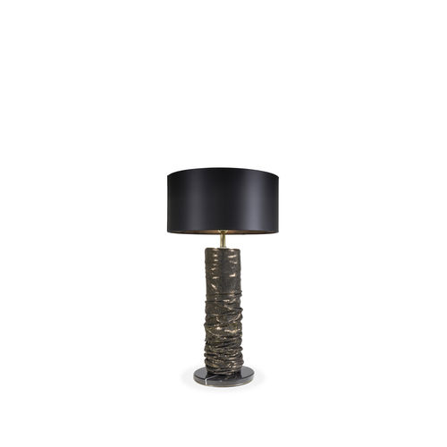 Lampe de table - RUCHÊ - KOKET Love Happens - en laiton / en cuir / en marbre