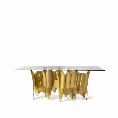 Table design original - OBSSEDIA - KOKET Love Happens - en verre fumé / rectangulaire