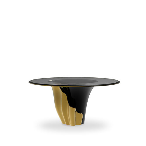 Table design original - YASMINE - KOKET Love Happens - en bois massif / ronde