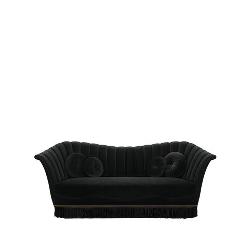 Canapé classique - CAPRICHOSA - KOKET Love Happens - en velours / beige / noir