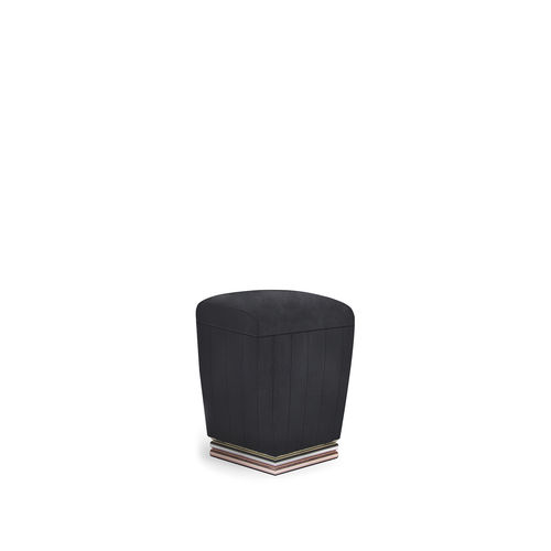 Pouf classique - MIA - KOKET Love Happens - en tissu / en laiton / carré