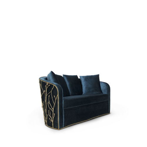 Canapé contemporain - ENCHANTED - KOKET Love Happens - en velours / bleu / rouge