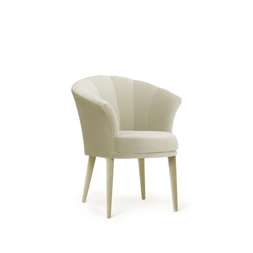 Chaise de salle à manger contemporaine - BESAME - KOKET Love Happens - d'intérieur / en tissu / avec piètement en bois laqué