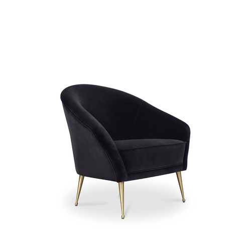 Fauteuil classique - CHICLET - KOKET Love Happens - en tissu / noir / couleur personnalisable