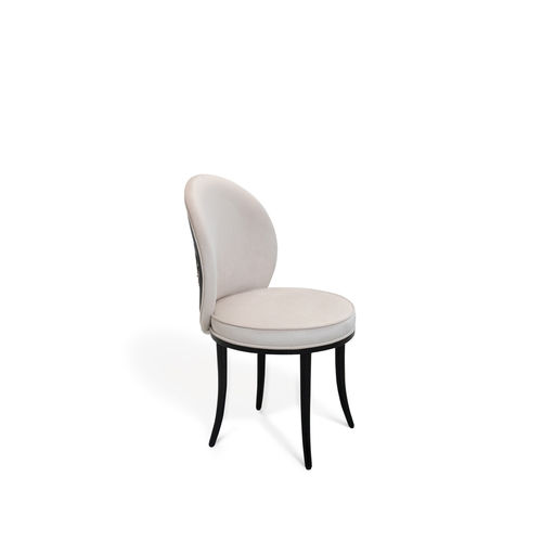 Chaise de salle à manger classique - MERVEILLE FOLIE FEATHER BACK - KOKET Love Happens - d'intérieur / en velours / en cuir
