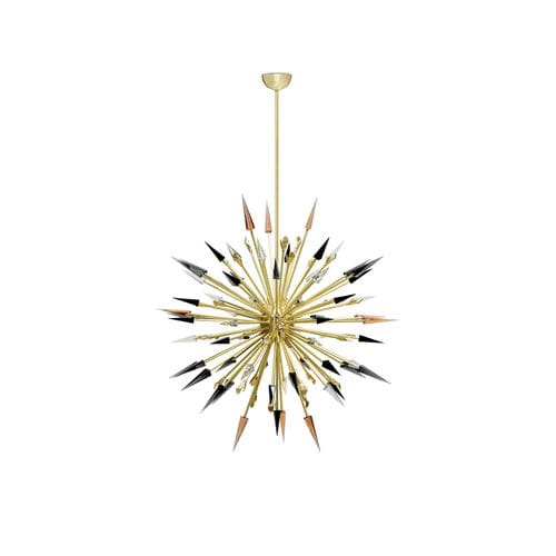 Lustre design original - OUTBURST - KOKET Love Happens - en verre / en laiton / sputnik