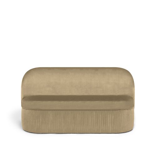 Canapé contemporain - VENICE - KOKET Love Happens - en velours / sans accoudoirs / beige