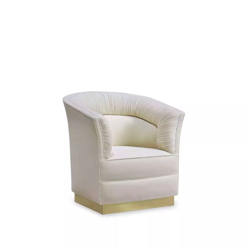 Fauteuil contemporain - LOVELY - KOKET Love Happens - en tissu / en cuir / en bois