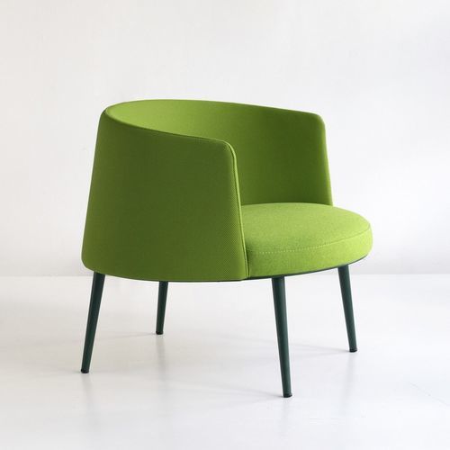 Fauteuil contemporain - CONIC - Branca-Lisboa - en tissu / en contreplaqué / bleu