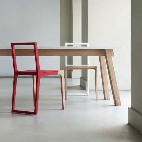 Chaise contemporaine - SKIN - Branca-Lisboa - d'intérieur / en contreplaqué / avec piètement en bouleau