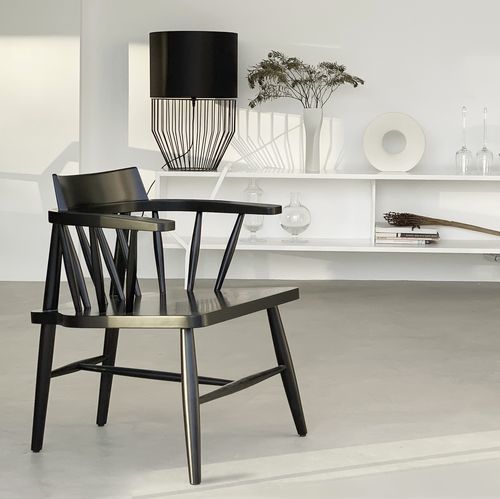 Fauteuil contemporain - R&B2 - Branca-Lisboa - en frêne / en bois teinté / blanc