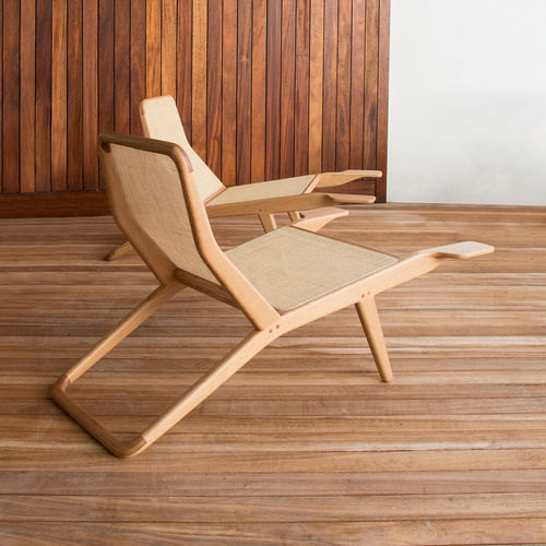 Chaise longue contemporaine - BARCA  - Branca-Lisboa - en bambou / en chêne / d'extérieur