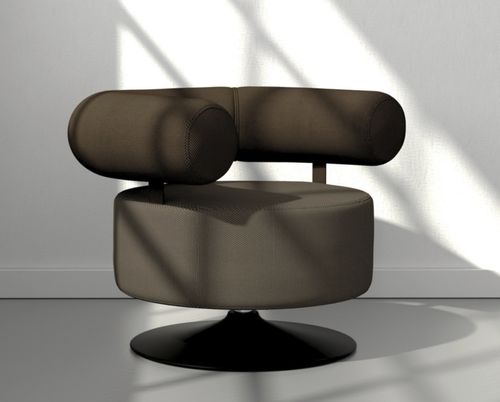 Fauteuil contemporain - GOMO - Branca-Lisboa - en tissu / en métal / marron