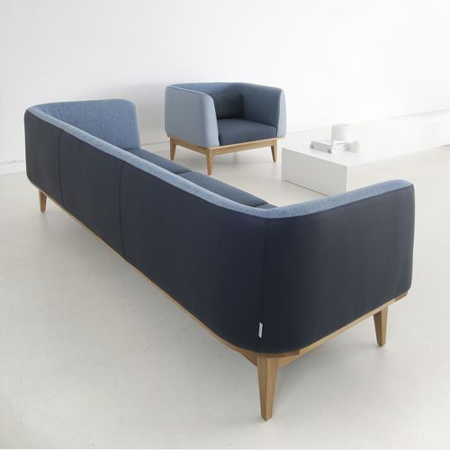 Canapé contemporain - SOFO - Branca-Lisboa - en tissu / en cuir / avec accoudoirs