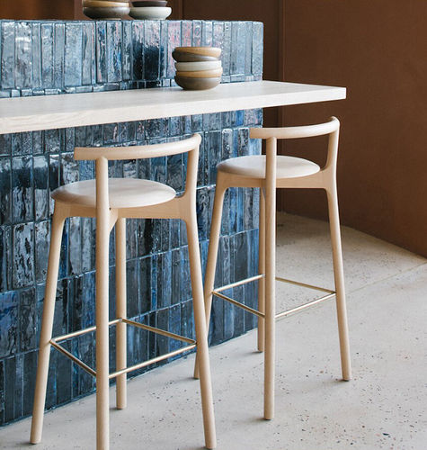 Chaise de bar contemporaine - MARS  - Branca-Lisboa - d'intérieur / en hêtre / en chêne