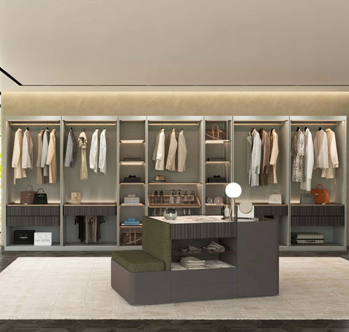 Dressing contemporain - Oscar - Presotto - en bois / avec éclairage intégré