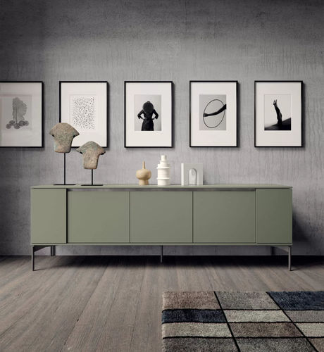 Buffet contemporain - Hug - Presotto - en bois laqué mat / en bois laqué brillant / en métal