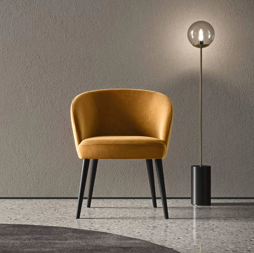 Fauteuil contemporain - Evia - Presotto - en tissu / en cuir / en contreplaqué