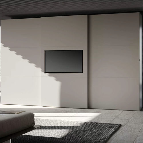 Armoire murale - Tris - Presotto - contemporaine / en bois laqué mat / à porte coulissante