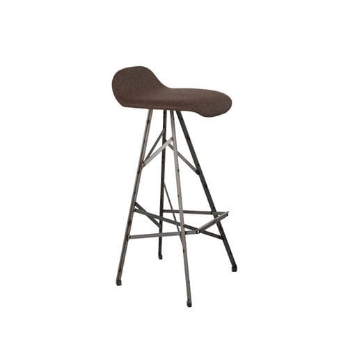Tabouret de bar contemporain - PIRAMIDE - Spoinq - en cuir / en tissu / en chêne