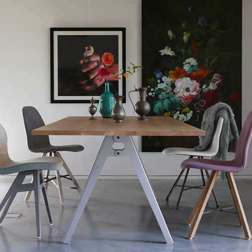 Table contemporaine - JANE - Spoinq - en teck / en chêne naturel / en HPL