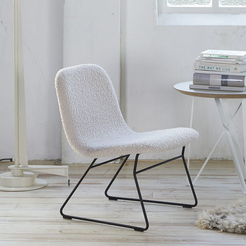 Fauteuil contemporain - QUIN LOUNGE - Spoinq - en tissu / en acier à revêtement par poudre / gris