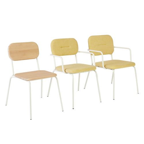 Chaise contemporaine - SIMO - Spoinq - d'intérieur / en tissu / en cuir
