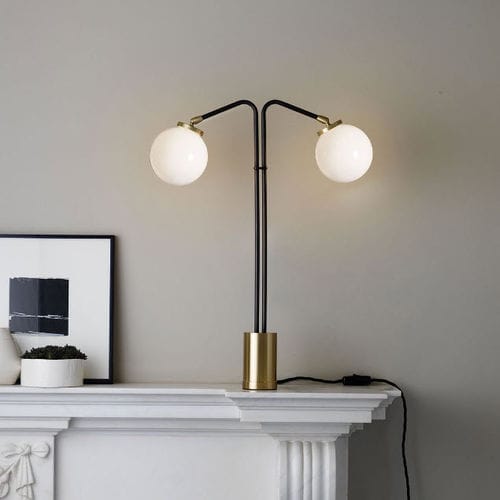 Lampe de table - ARRAY TWIN - cto lighting - en métal / en verre opalescent / contemporaine