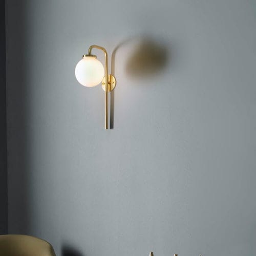 Applique murale contemporaine - BIG BULB OPAL - cto lighting - d'intérieur / en laiton poli / en verre opalescent