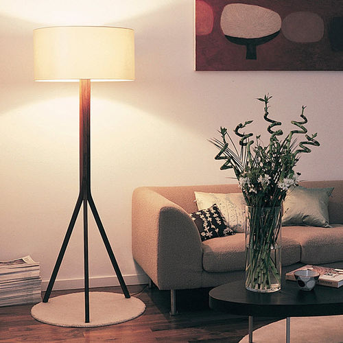 Lampe sur pied - TRICO  - cto lighting - en soie / en noyer / contemporaine