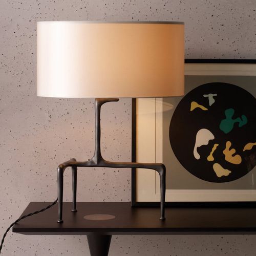 Lampe de table - BRAQUE - cto lighting - en laiton / en soie / en lin