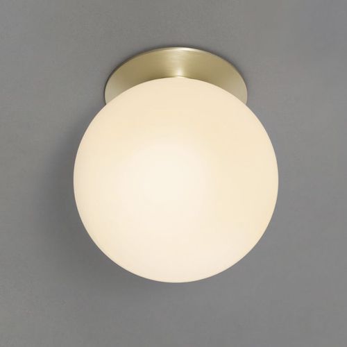 Plafonnier contemporain - MEZZO FLUSH  - cto lighting - rond / en verre opalescent / en métal