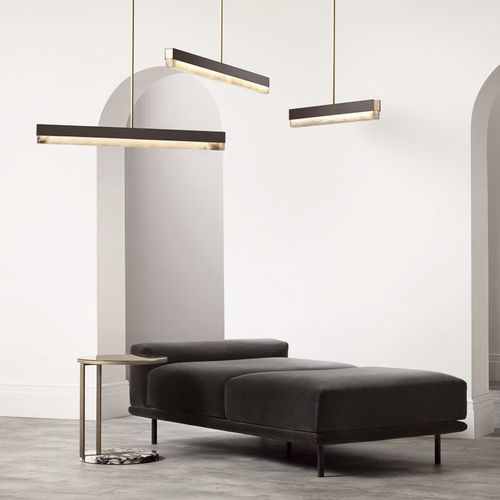 Suspension - ARTÉS - cto lighting - en laiton / en albâtre / contemporaine