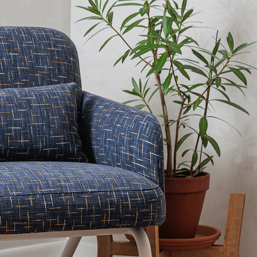 Tissu d'ameublement - 4367 SGRAFFITO - BRENTANO - à rayures / en polyester / en coton