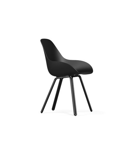Chaise contemporaine - DOUBLE DIMPLE CLOSED - Kubikoff - d'intérieur / en polypropylène / avec piètement en métal