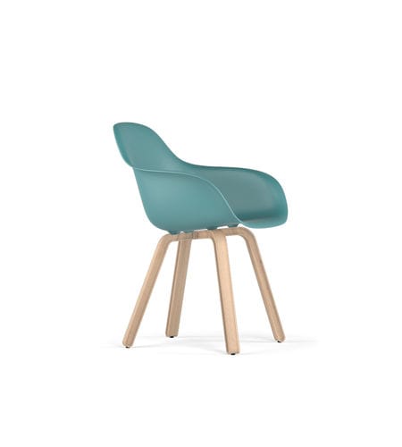 Chaise contemporaine - U V9 - Kubikoff - d'intérieur / en polypropylène / avec piètement en bois