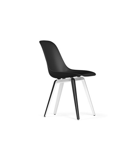 Chaise contemporaine - SLICE V9 - Kubikoff - d'intérieur / en polypropylène / avec piètement en bois