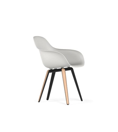 Chaise contemporaine - SLICE V9 - Kubikoff - d'intérieur / en polypropylène / avec piètement en bois