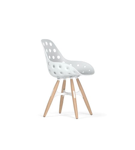 Chaise contemporaine - ZIGZAG DIMPLE - Kubikoff - d'intérieur / en métal / en polypropylène