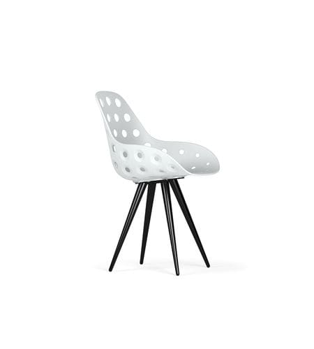 Chaise contemporaine - ANGEL CONTRACT DIMPLE - Kubikoff - d'intérieur / en polypropylène / avec piètement en métal